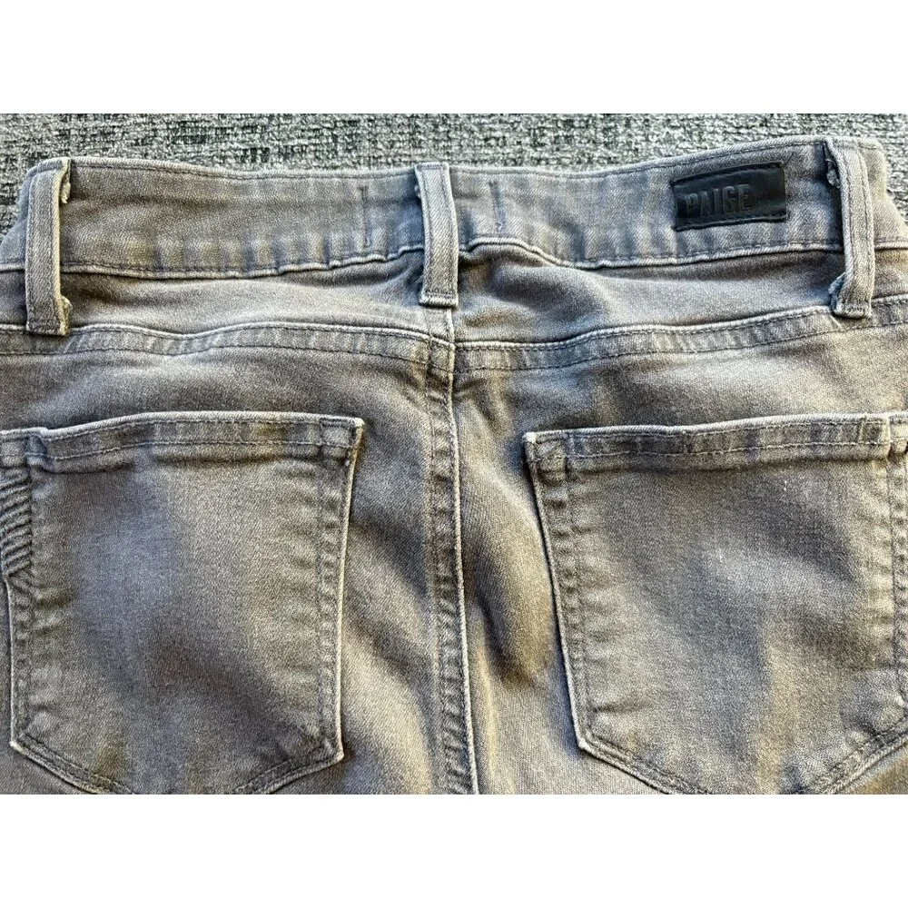 PAIGE Verdugo Ankle Skinny‎ Jeans Womens 26 Grey Mid Rise Stretch Denim USA Made
